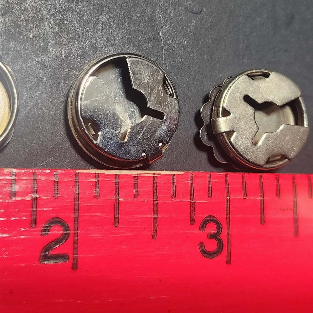 Vintage Silver Button Covers - image 4